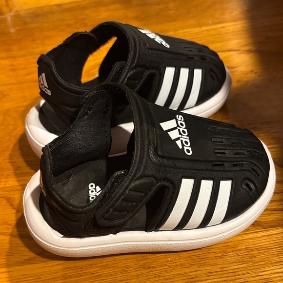 adidas Other - Adidas Kids Black and White Slide Sandals